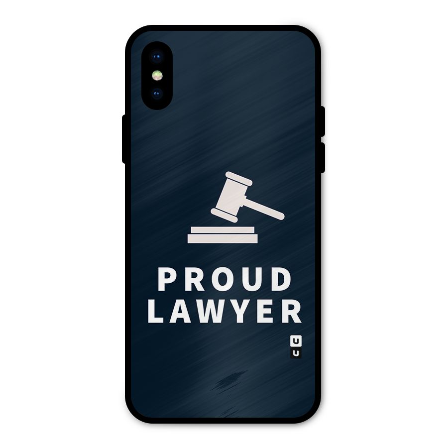 Proud Lawyer Metal Back Case for iPhone X