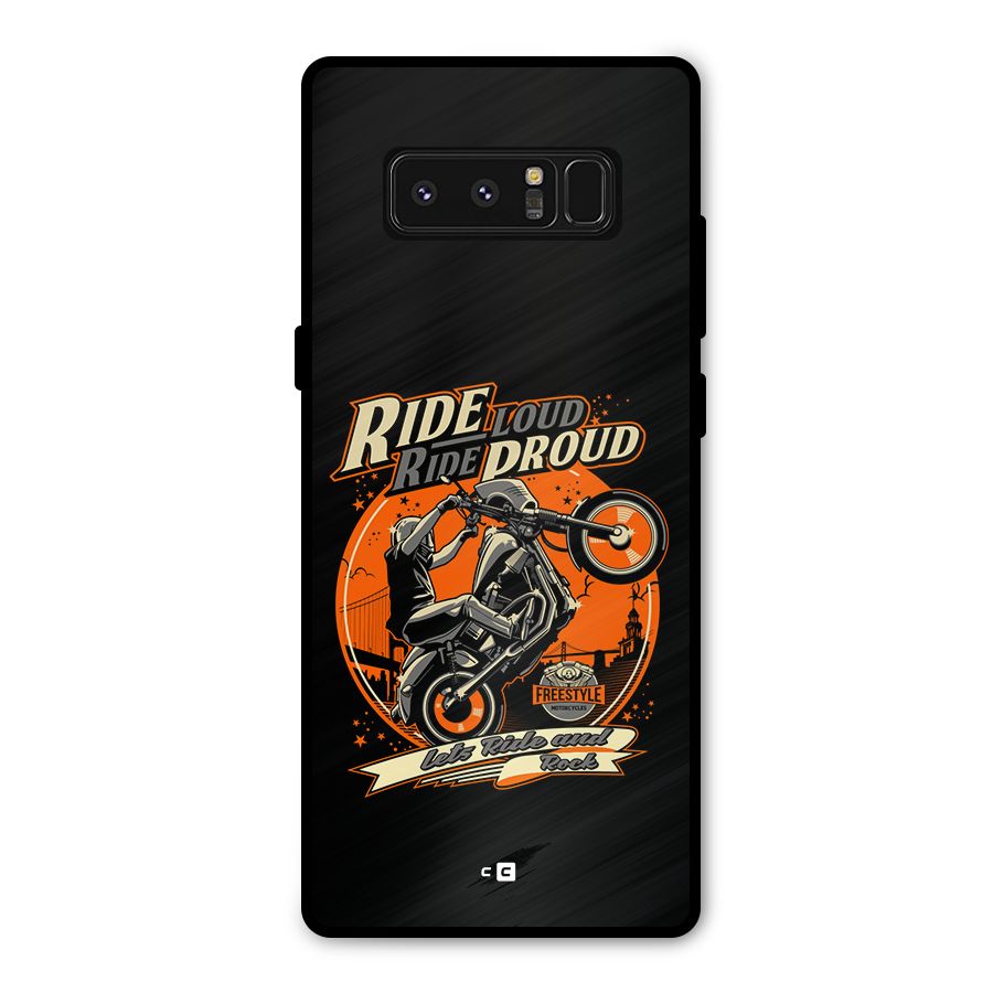 Proud Rider Metal Back Case for Galaxy Note 8