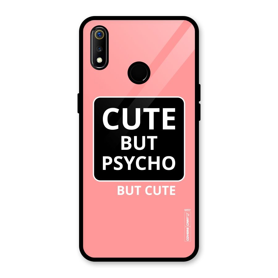Psycho But Cute Glass Back Case for Realme 3i