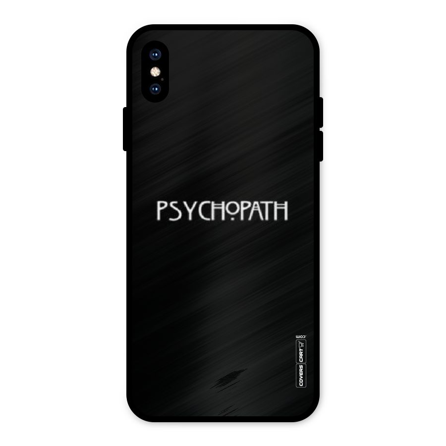 Psycopath Alert Metal Back Case for iPhone XS Max
