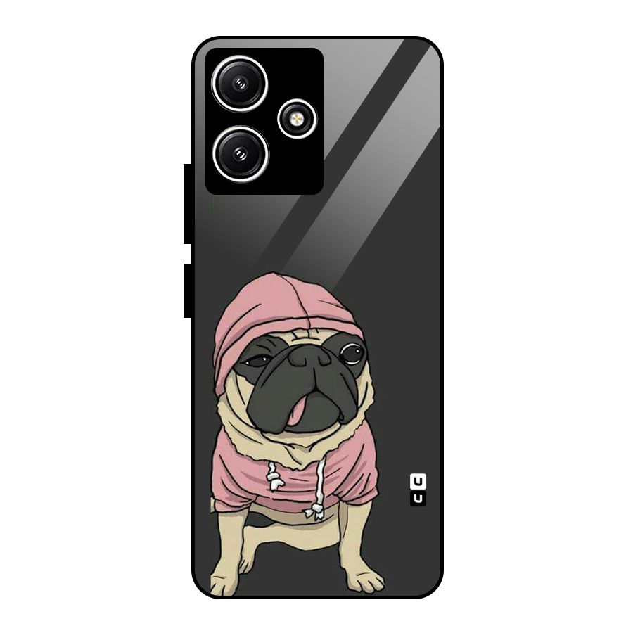 Pug Swag Glass Back Case for Redmi 12 5G