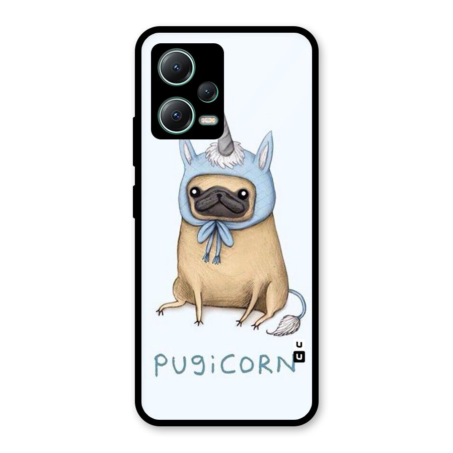 Pugicorn Glass Back Case for Poco X5