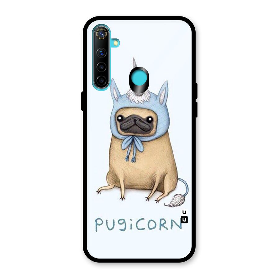 Pugicorn Glass Back Case for Realme 5