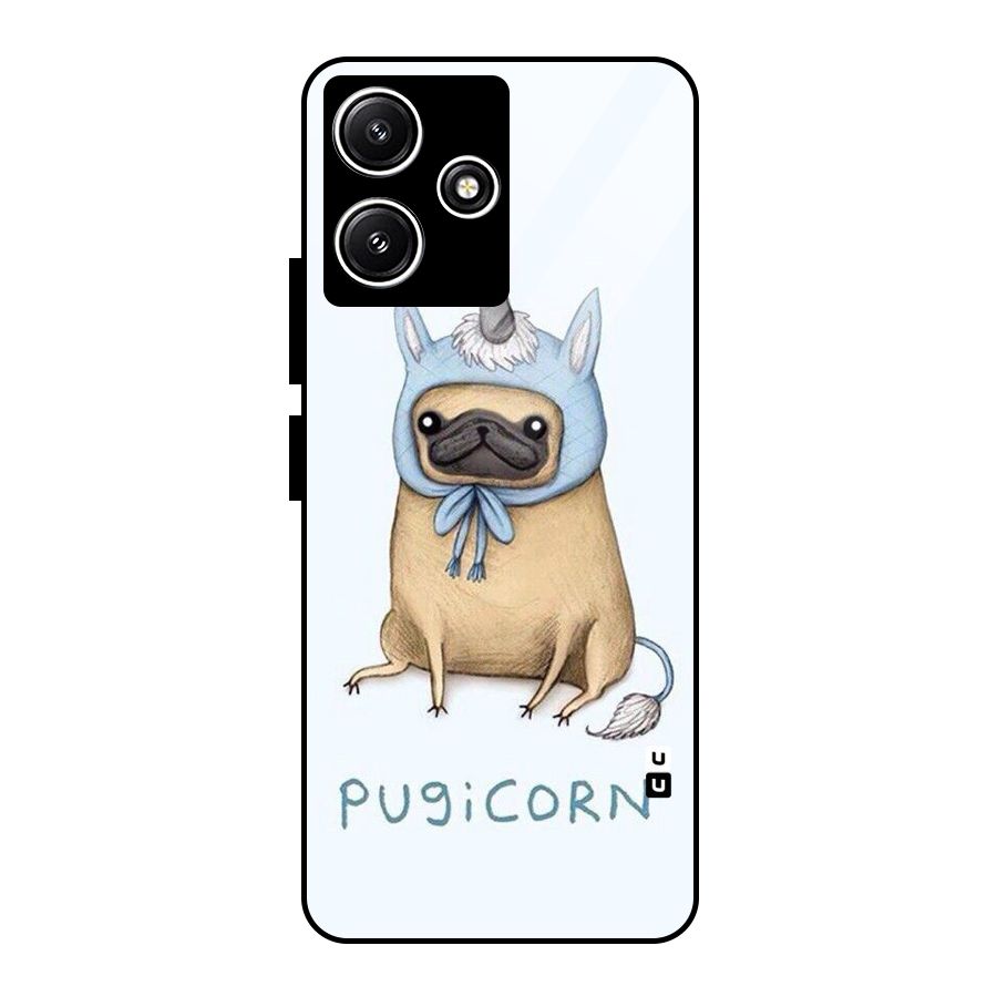 Pugicorn Glass Back Case for Redmi 12 5G