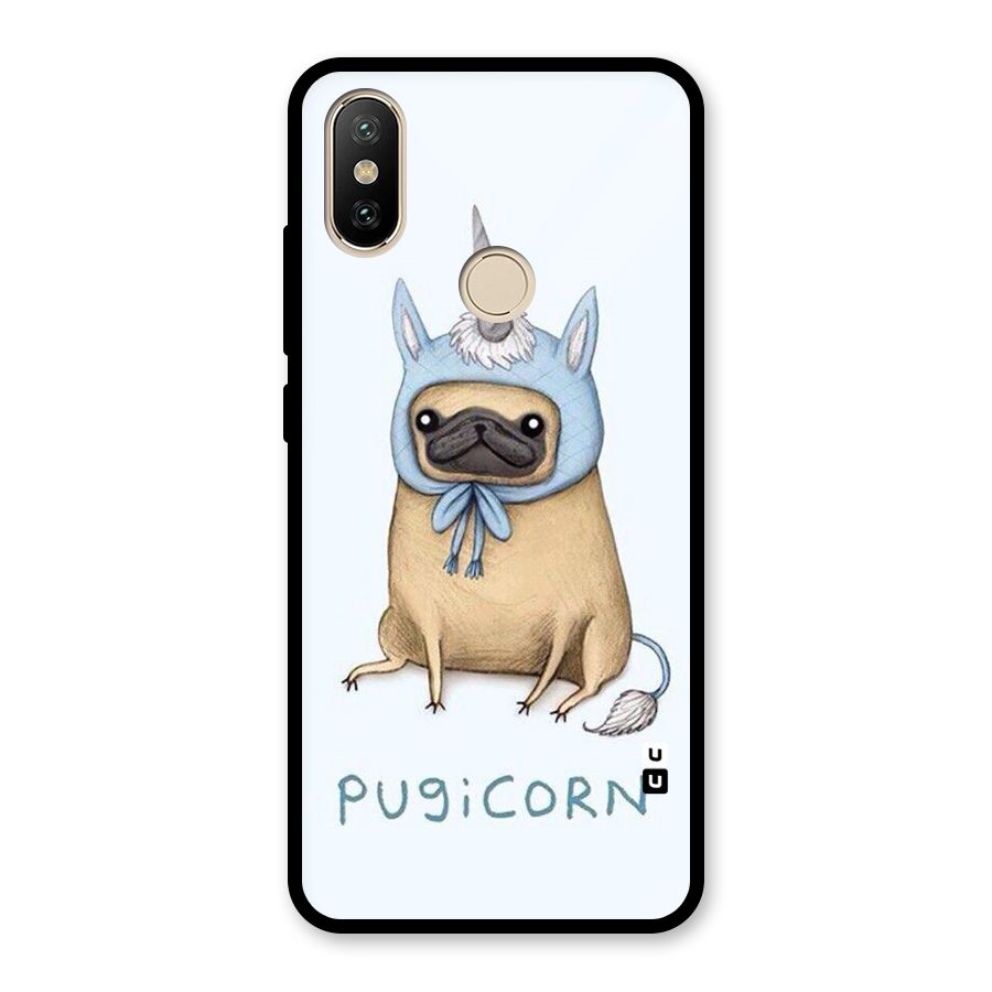 Pugicorn Glass Back Case for Redmi A2