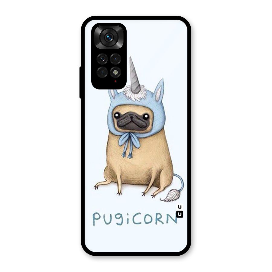 Pugicorn Glass Back Case for Redmi Note 11S