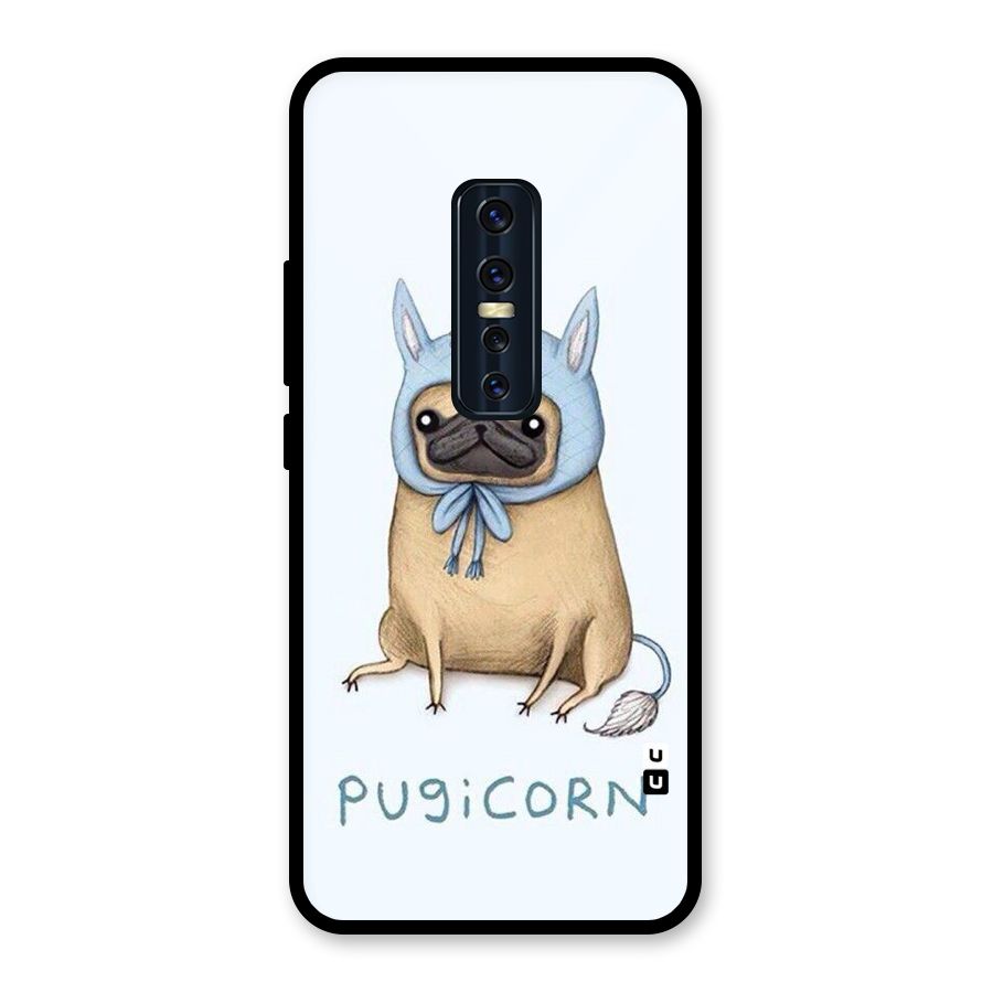 Pugicorn Glass Back Case for Vivo V17 Pro