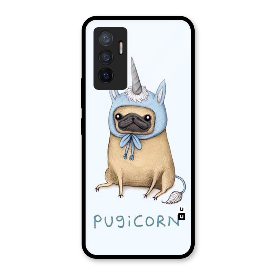 Pugicorn Glass Back Case for Vivo V23e