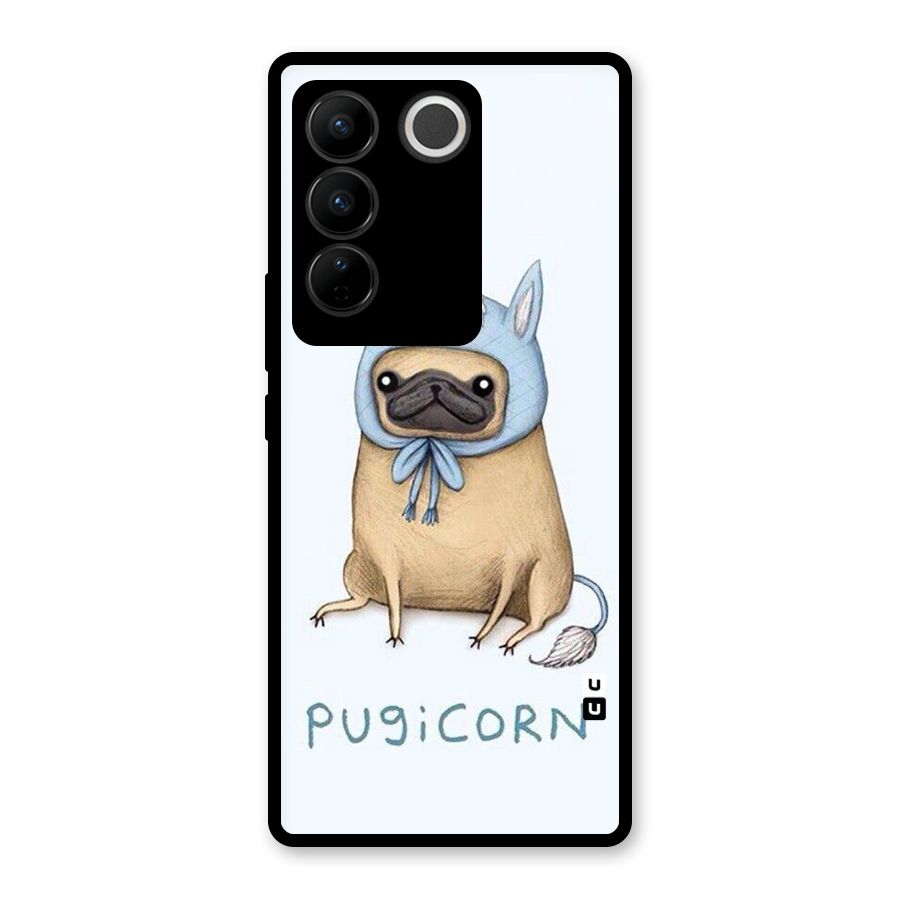 Pugicorn Glass Back Case for Vivo V27