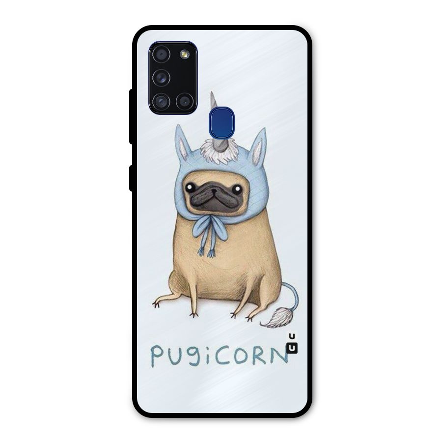 Pugicorn Metal Back Case for Galaxy A21s