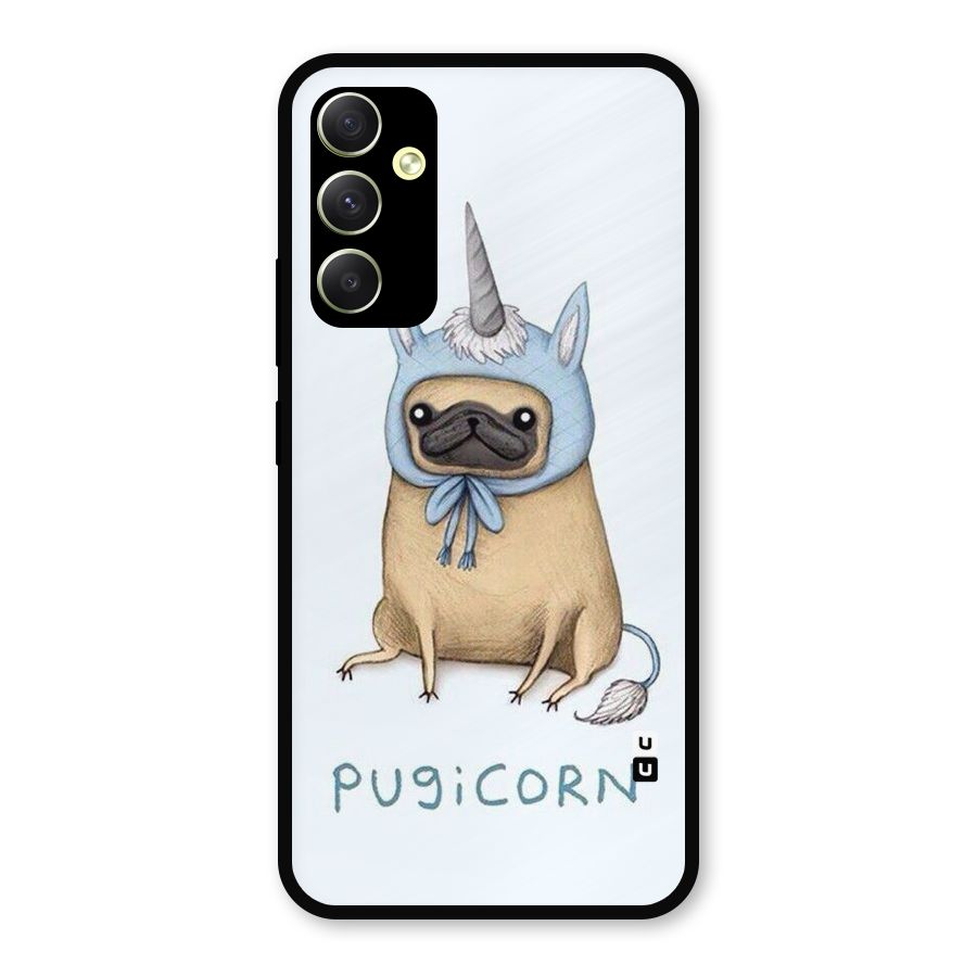 Pugicorn Metal Back Case for Galaxy A34