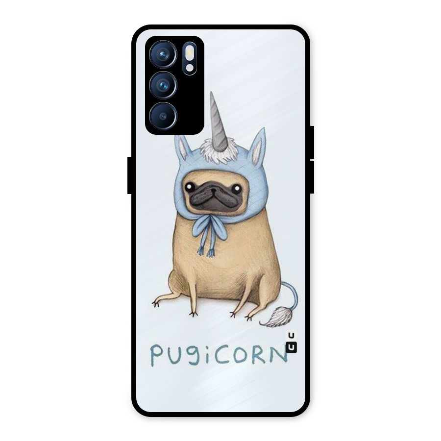 Pugicorn Metal Back Case for Oppo Reno6 5G