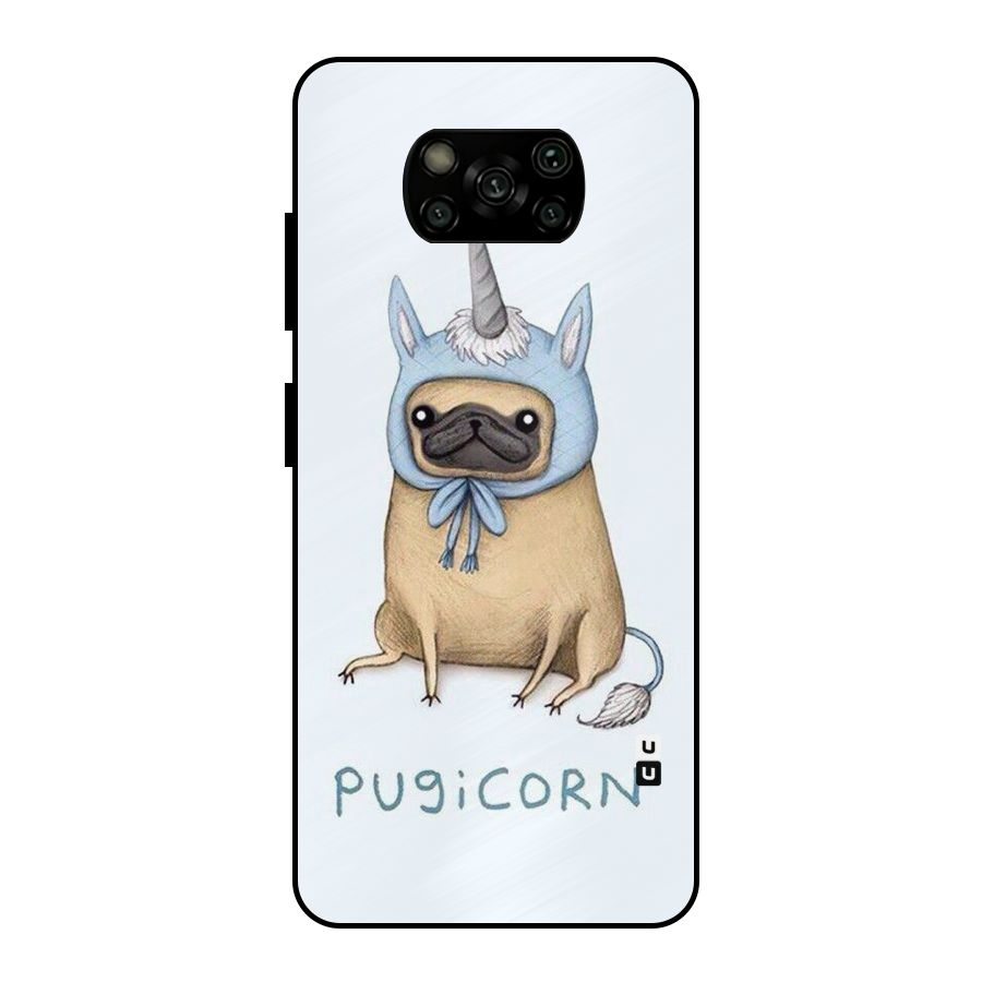 Pugicorn Metal Back Case for Poco X3