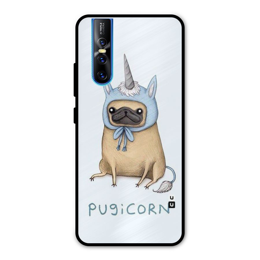 Pugicorn Metal Back Case for Vivo V15 Pro