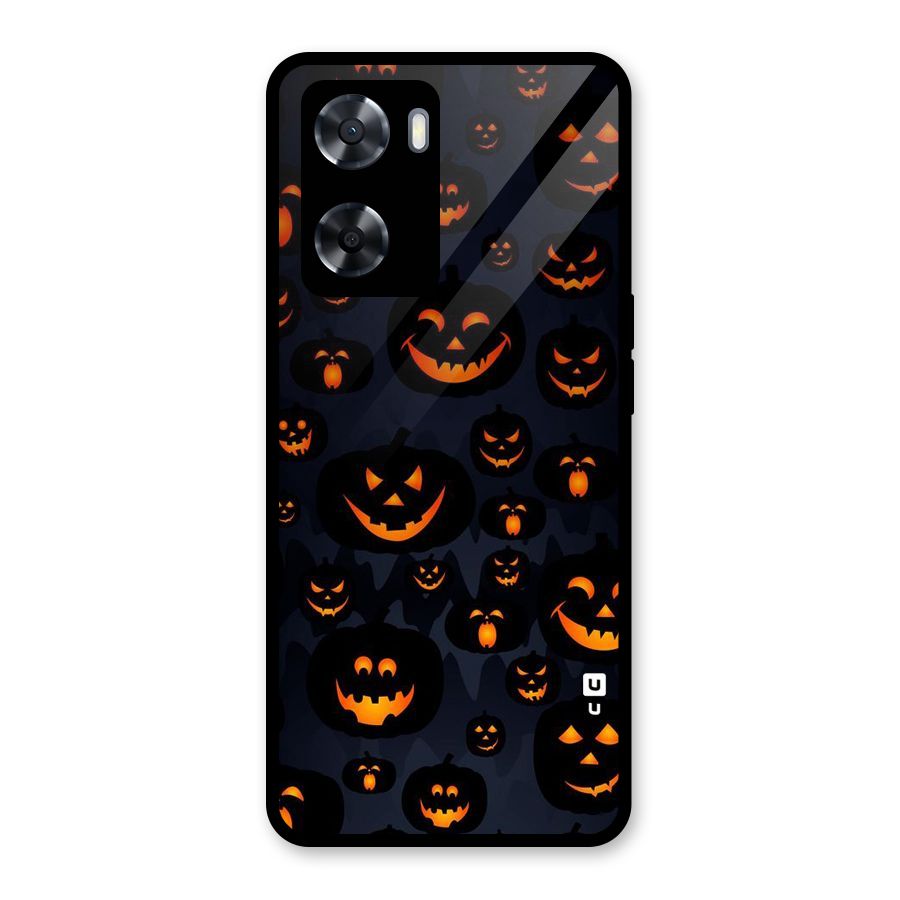 Pumpkin Smile Pattern Glass Back Case for OnePlus Nord N20 SE