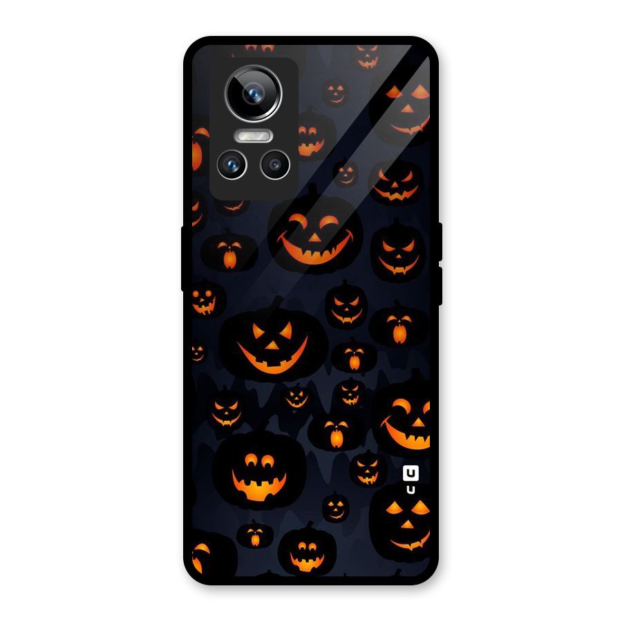 Pumpkin Smile Pattern Glass Back Case for Realme GT Neo 3