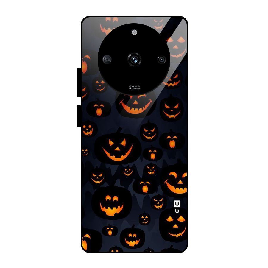 Pumpkin Smile Pattern Glass Back Case for Realme Narzo 60 5G