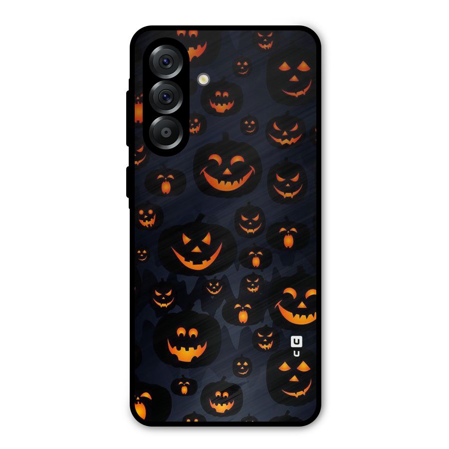Pumpkin Smile Pattern Metal Back Case for Galaxy A36