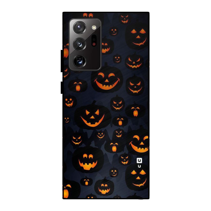 Pumpkin Smile Pattern Metal Back Case for Galaxy Note 20 Ultra
