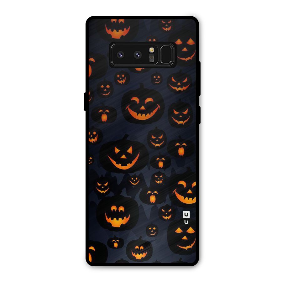 Pumpkin Smile Pattern Metal Back Case for Galaxy Note 8