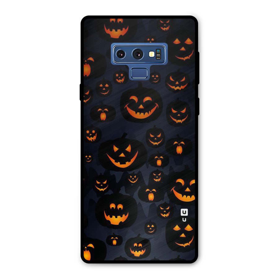 Pumpkin Smile Pattern Metal Back Case for Galaxy Note 9