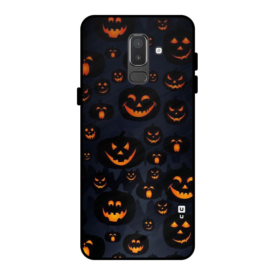 Pumpkin Smile Pattern Metal Back Case for Galaxy On8 (2018)
