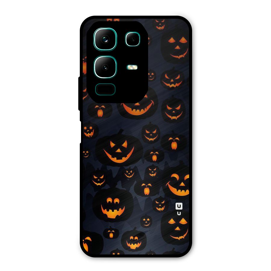 Pumpkin Smile Pattern Metal Back Case for Infinix Note 50x