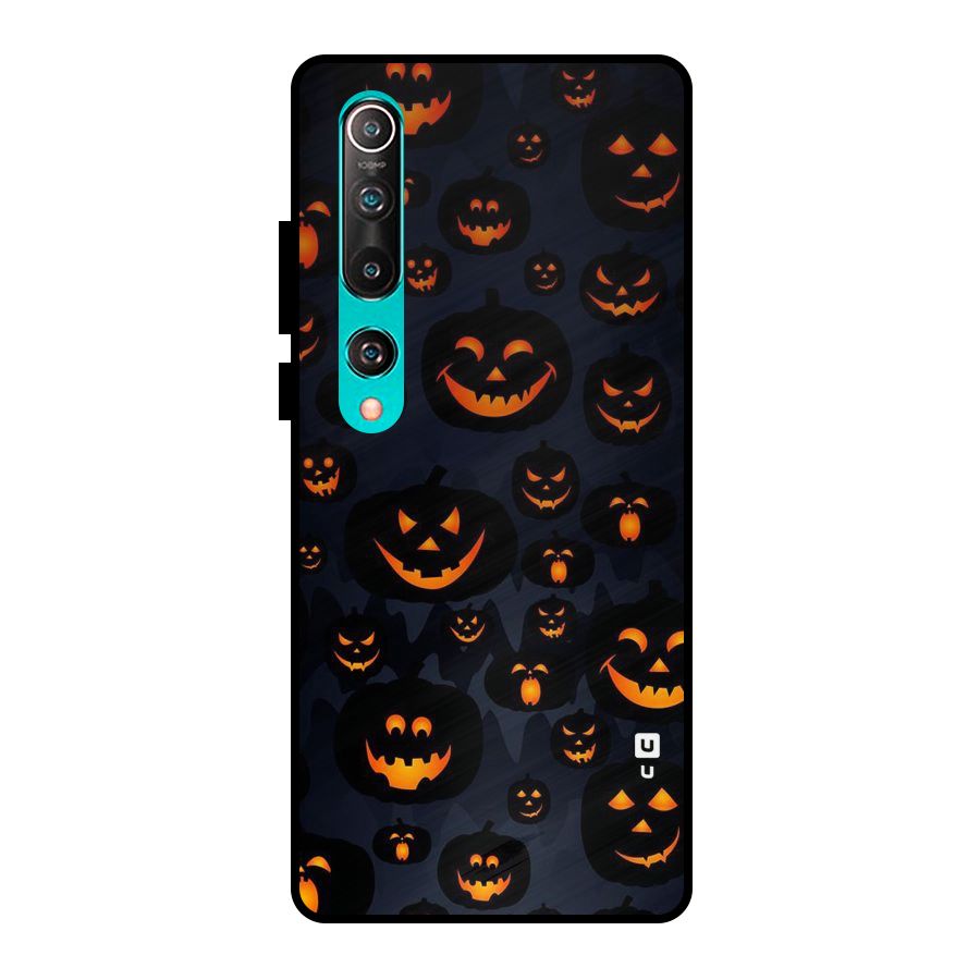Pumpkin Smile Pattern Metal Back Case for Mi 10
