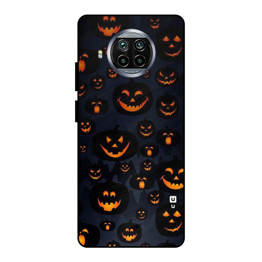 Pumpkin Smile Pattern Metal Back Case for Mi 10i