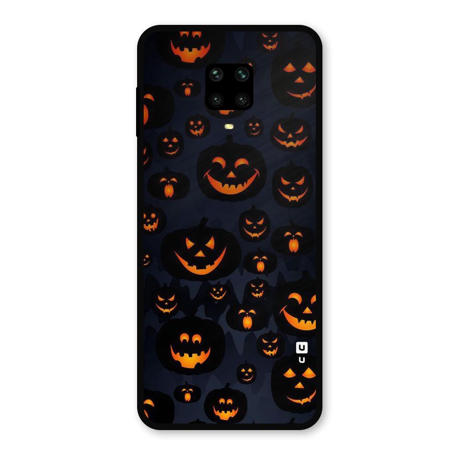 Pumpkin Smile Pattern Metal Back Case for Poco M2