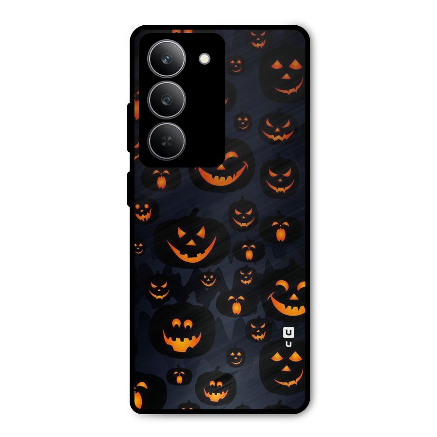 Pumpkin Smile Pattern Metal Back Case for Realme P3x