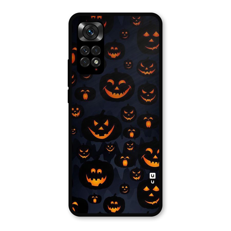 Pumpkin Smile Pattern Metal Back Case for Redmi Note 11s