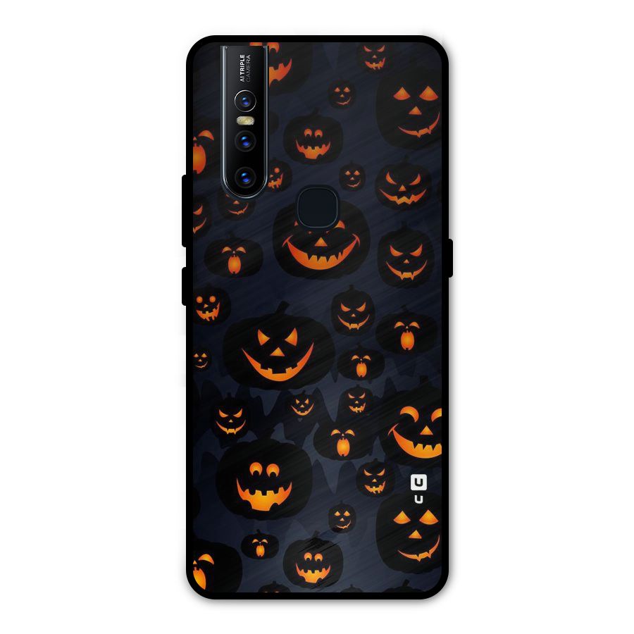 Pumpkin Smile Pattern Metal Back Case for Vivo V15