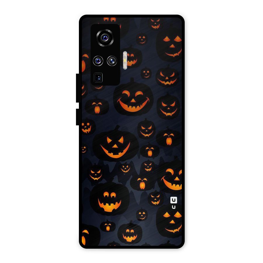 Pumpkin Smile Pattern Metal Back Case for Vivo X50 Pro