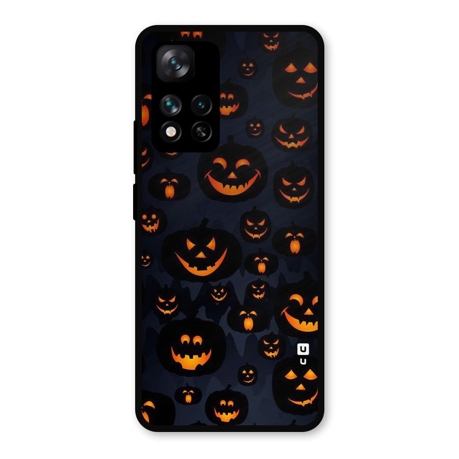 Pumpkin Smile Pattern Metal Back Case for Xiaomi 11i Hypercharge 5G