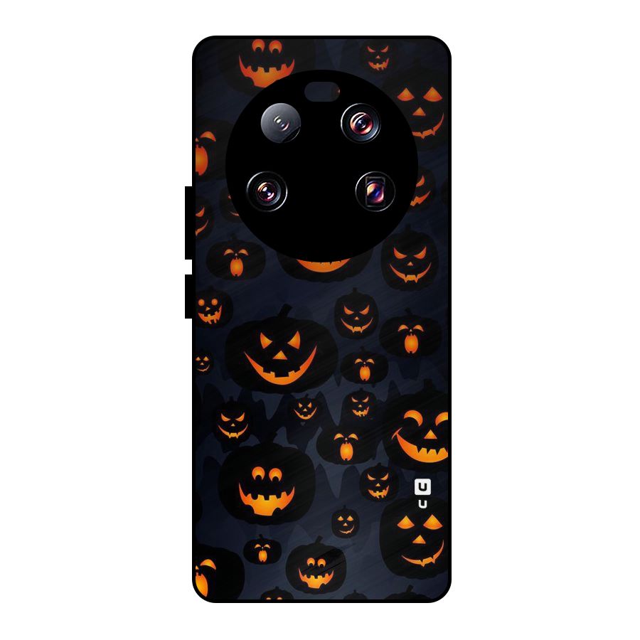 Pumpkin Smile Pattern Metal Back Case for Xiaomi 13 Ultra