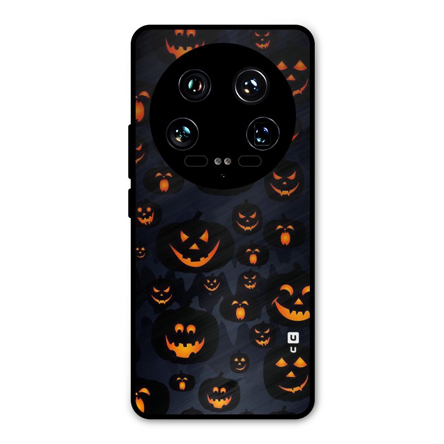 Pumpkin Smile Pattern Metal Back Case for Xiaomi 14 Ultra