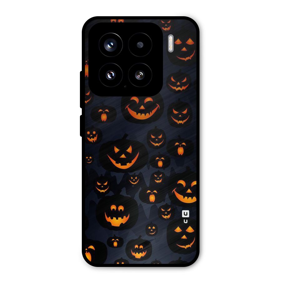 Pumpkin Smile Pattern Metal Back Case for Xiaomi 15