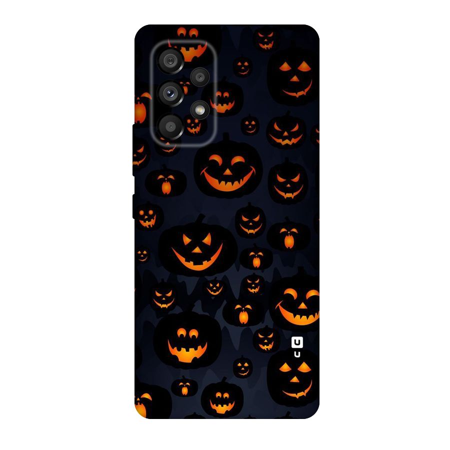 Pumpkin Smile Pattern Original Polycarbonate Back Case for Galaxy A53 5G
