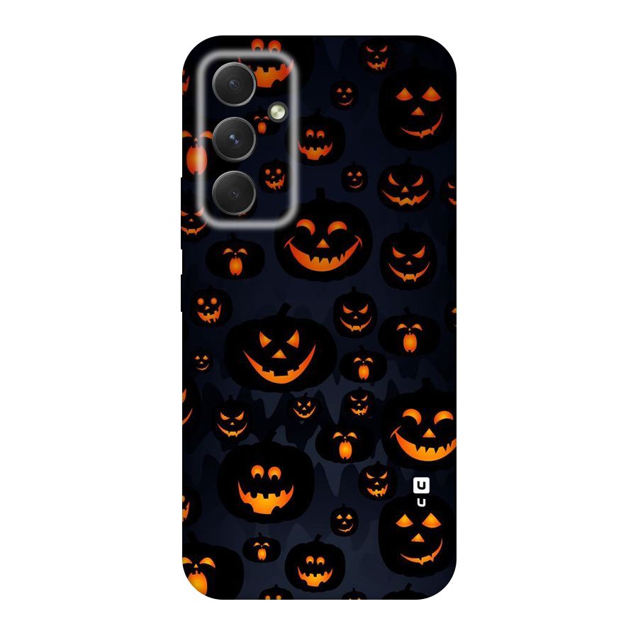 Pumpkin Smile Pattern Original Polycarbonate Back Case for Galaxy A54
