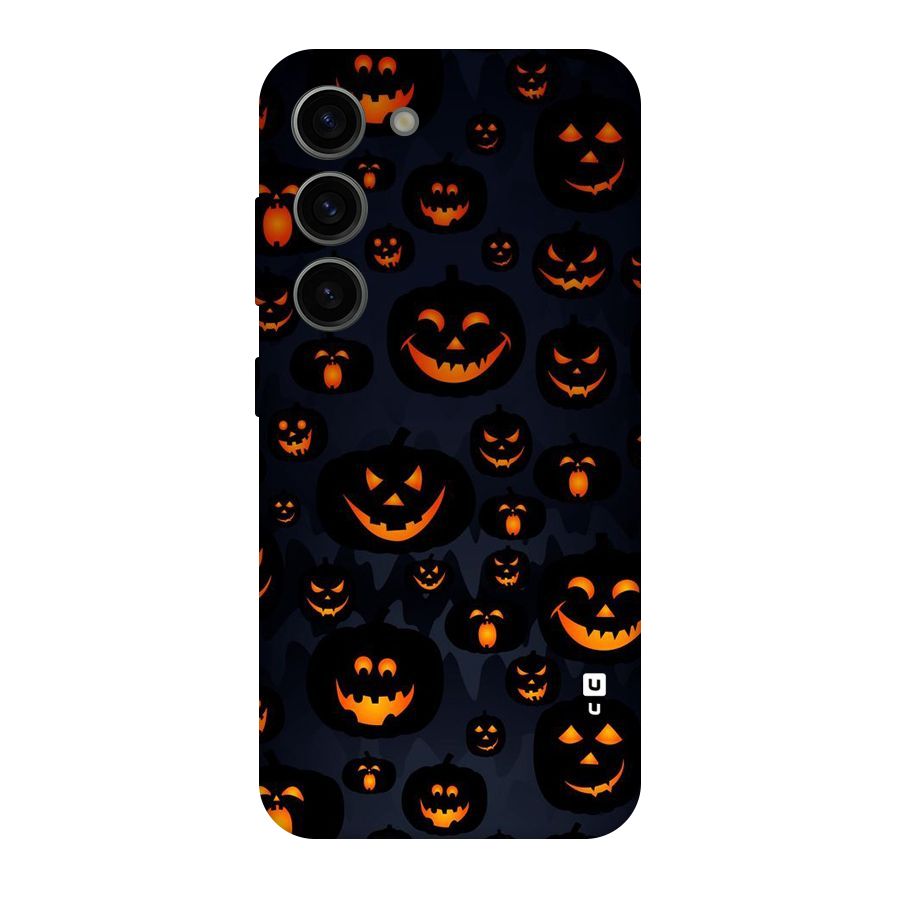 Pumpkin Smile Pattern Original Polycarbonate Back Case for Galaxy S23