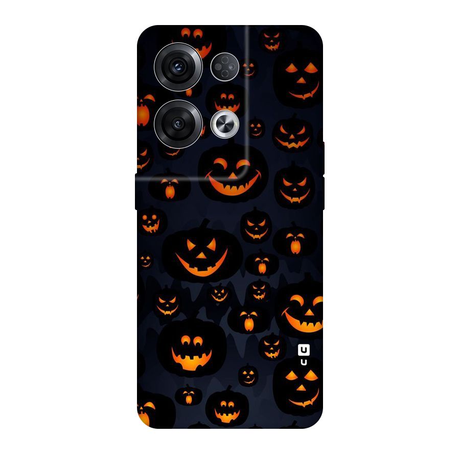 Pumpkin Smile Pattern Original Polycarbonate Back Case for Oppo Reno8 Pro 5G