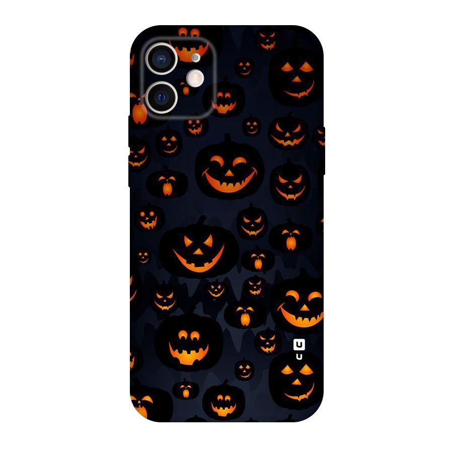 Pumpkin Smile Pattern Original Polycarbonate Back Case for iPhone 12