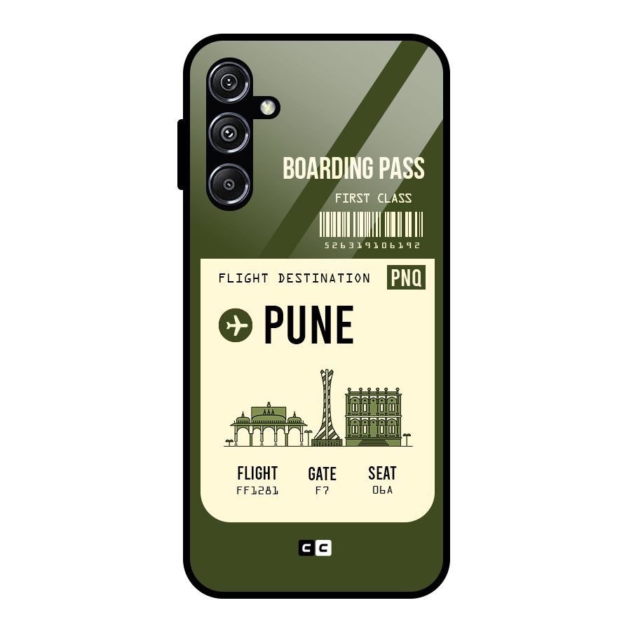 Pune Boarding Pass Glass Back Case for Galaxy M34 5G