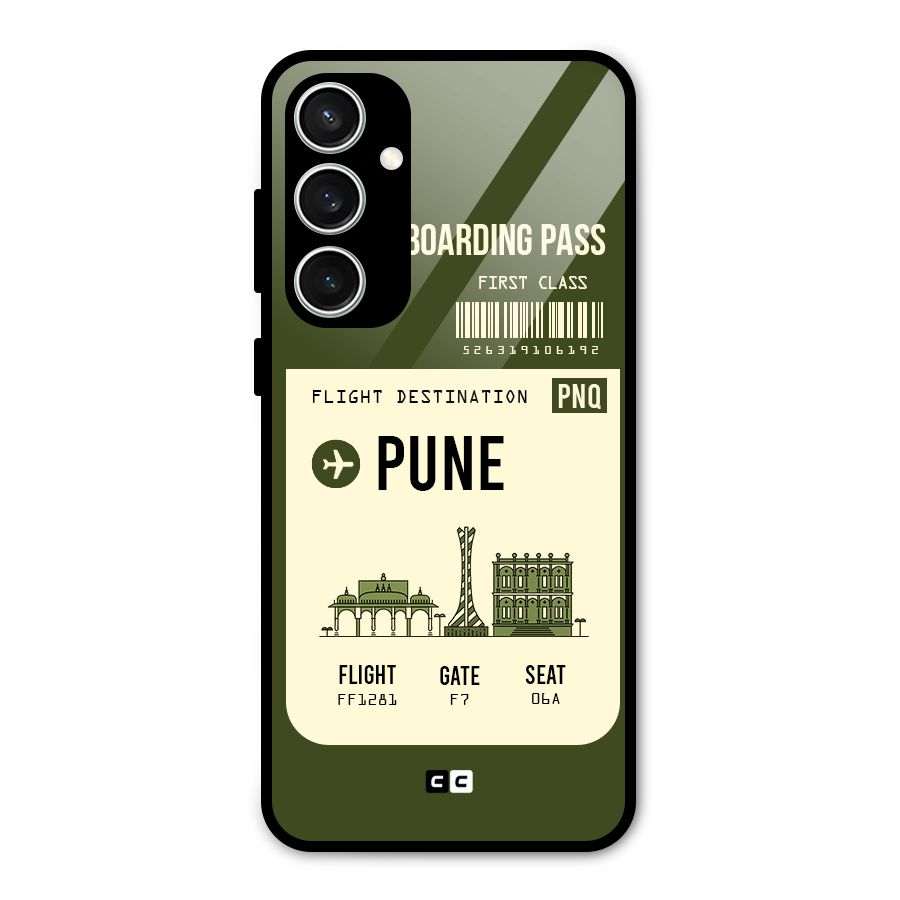 Pune Boarding Pass Glass Back Case for Galaxy S23 FE