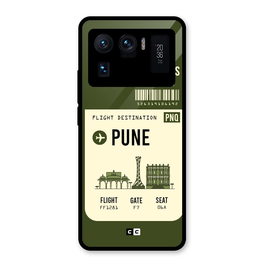 Pune Boarding Pass Glass Back Case for Mi 11 Ultra