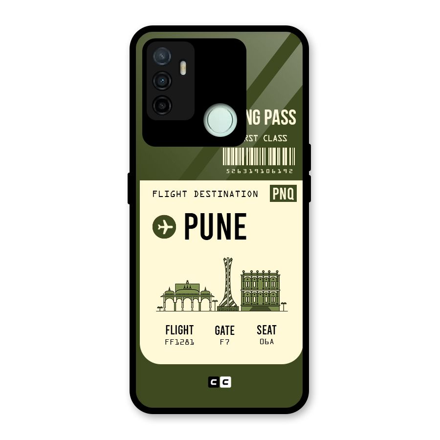 Pune Boarding Pass Glass Back Case for Oppo A53