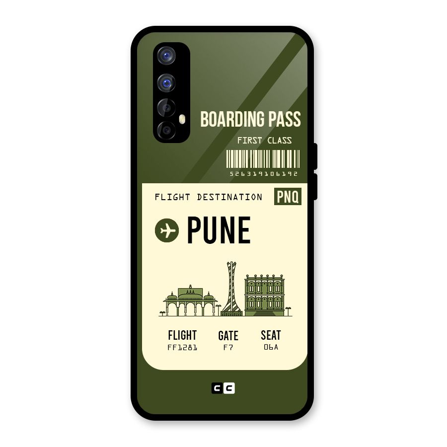 Pune Boarding Pass Glass Back Case for Realme Narzo 20 Pro