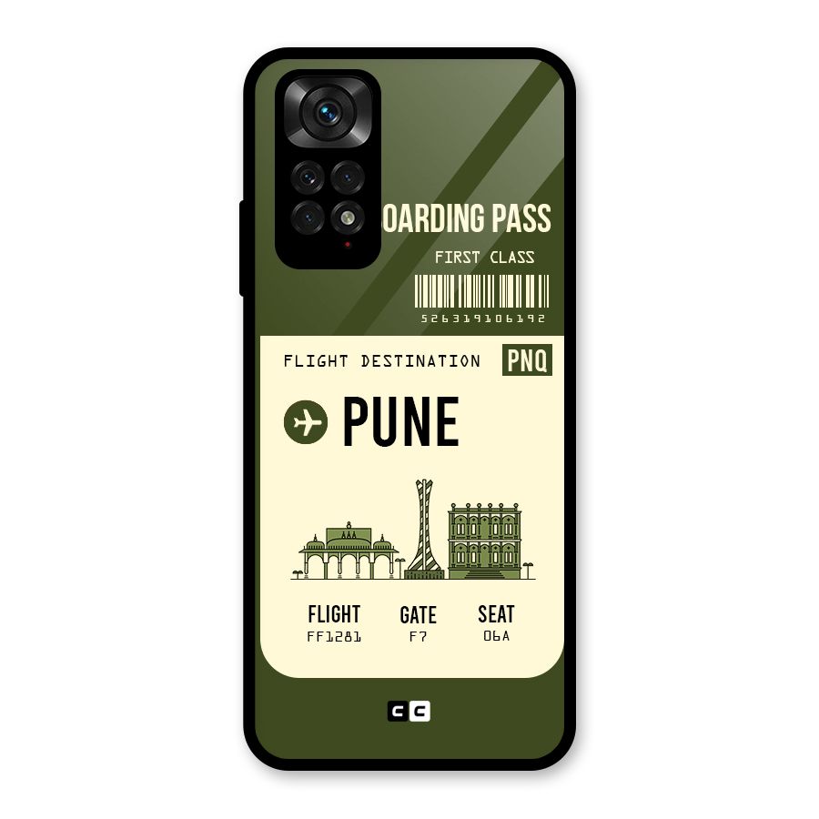 Pune Boarding Pass Glass Back Case for Redmi Note 11S