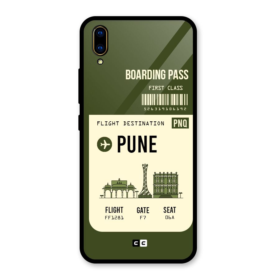 Pune Boarding Pass Glass Back Case for Vivo V11 Pro